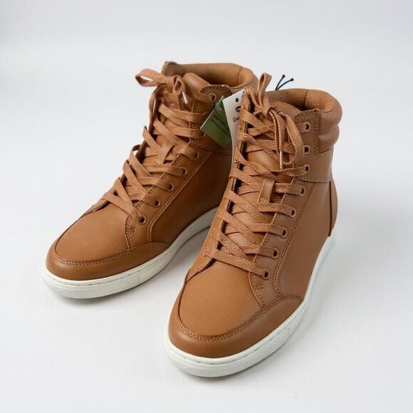 Men's Travis High Top Cognac Casual Sneaker Size 9 New - Picture 1 of 8